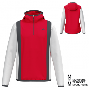 Head CLUB 25 TECH Hoodie Women RDWH - 36/38 (S)